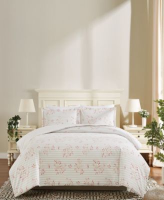 Emma Floral 3-Piece Duvet Cover Set, Full/Queen