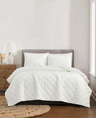 Diamond Washed Cotton 2-Piece Quilt Set, Twin/Twin XL