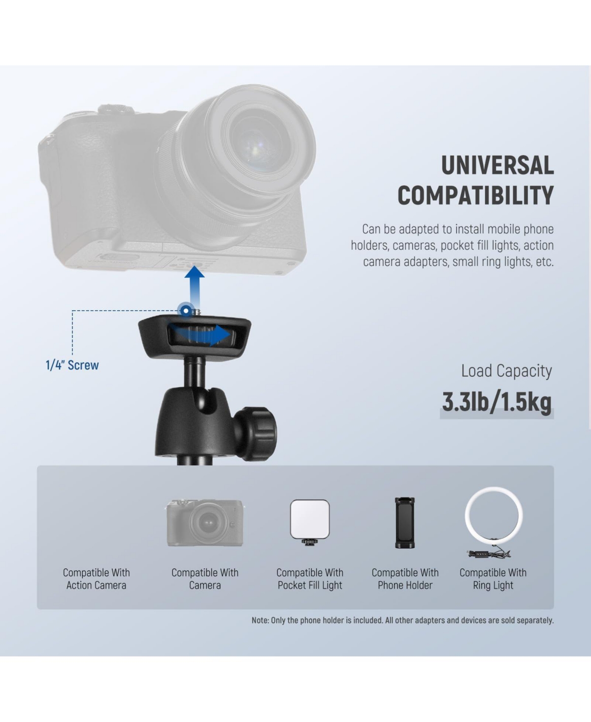 Neewer TS05 Camera Tripod for select iPhone models