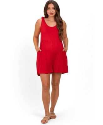 Women's Red Knot Strap Romper