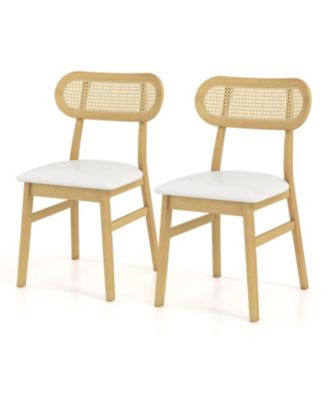 Set of 2 Mid Century Wooden Dining Chairs for Indoor Use