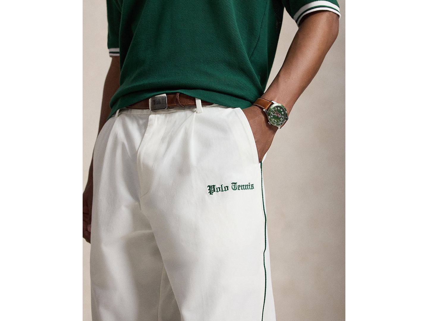 Мужские брюки Polo Ralph Lauren Oakfort Faille, цвет: Белый — фото 3