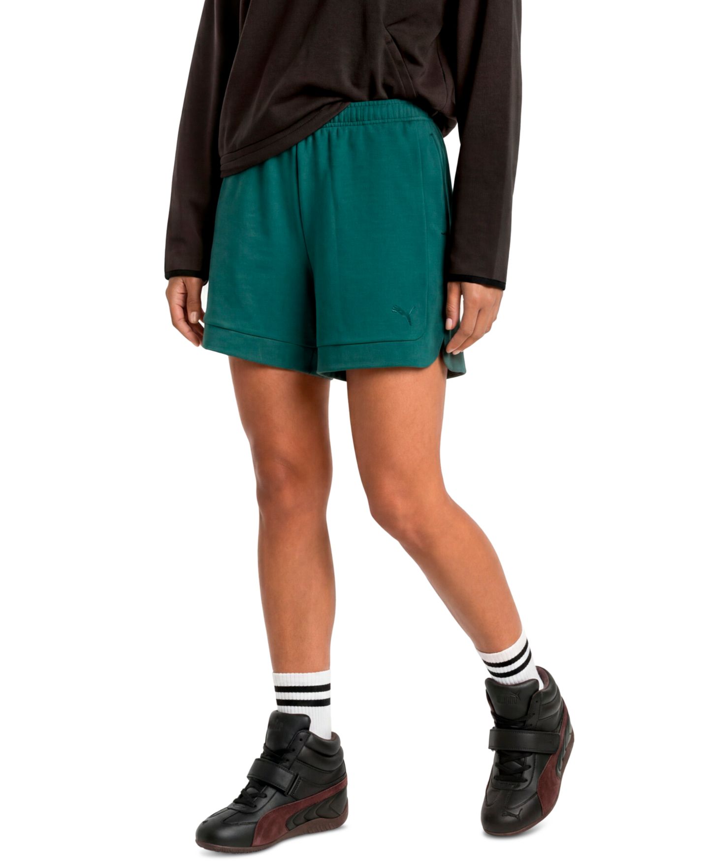 Женские шорты Puma Loose-Fit Mid-Rise, цвет: Herb Garden — фото 1