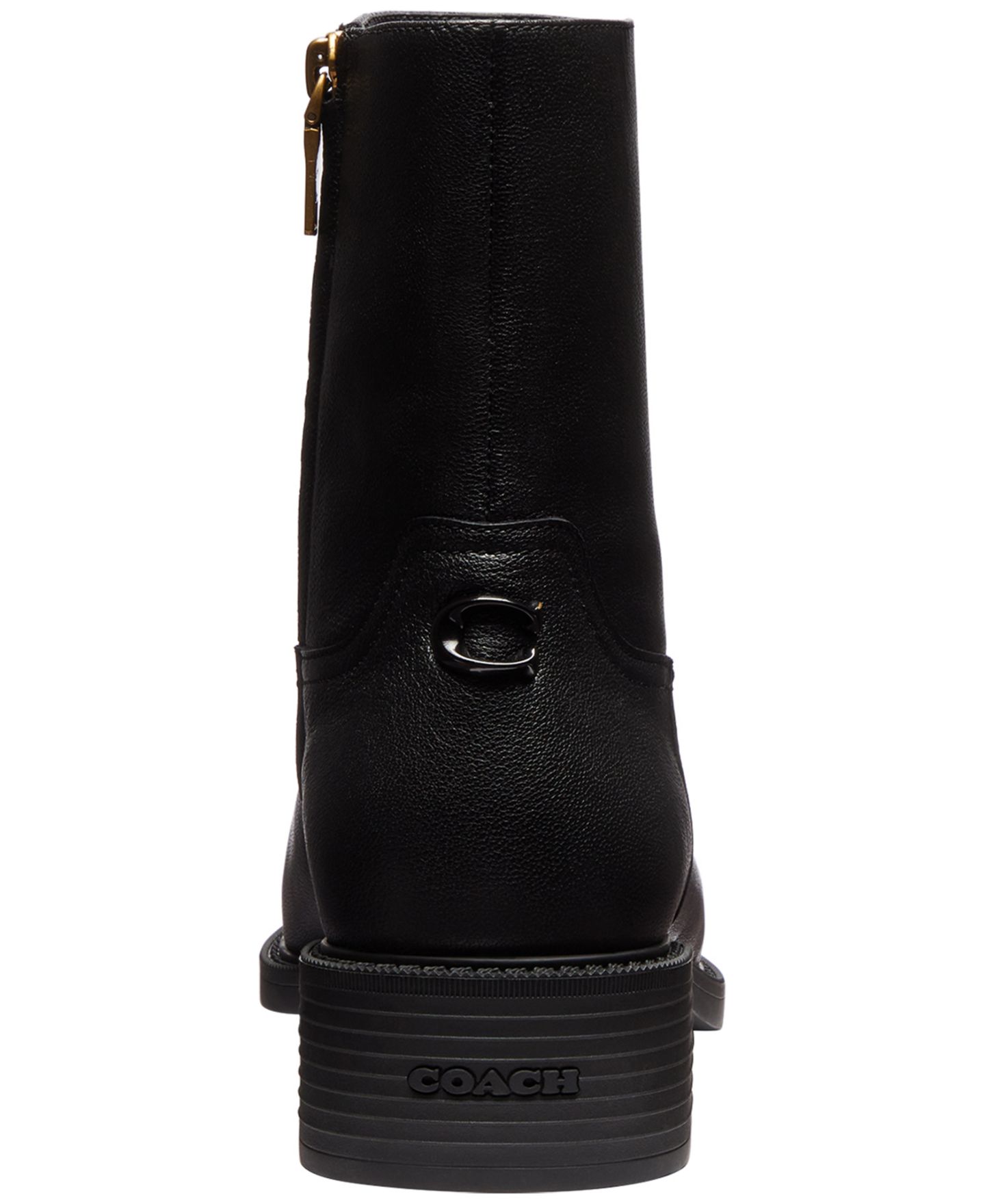 Женские ботинки COACH Pointed Toe Booties, цвет: Чёрный кожаный — фото 3