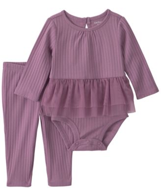 Baby Girls' Long-Sleeve Bodysuit and Pants, 2-Piece Set