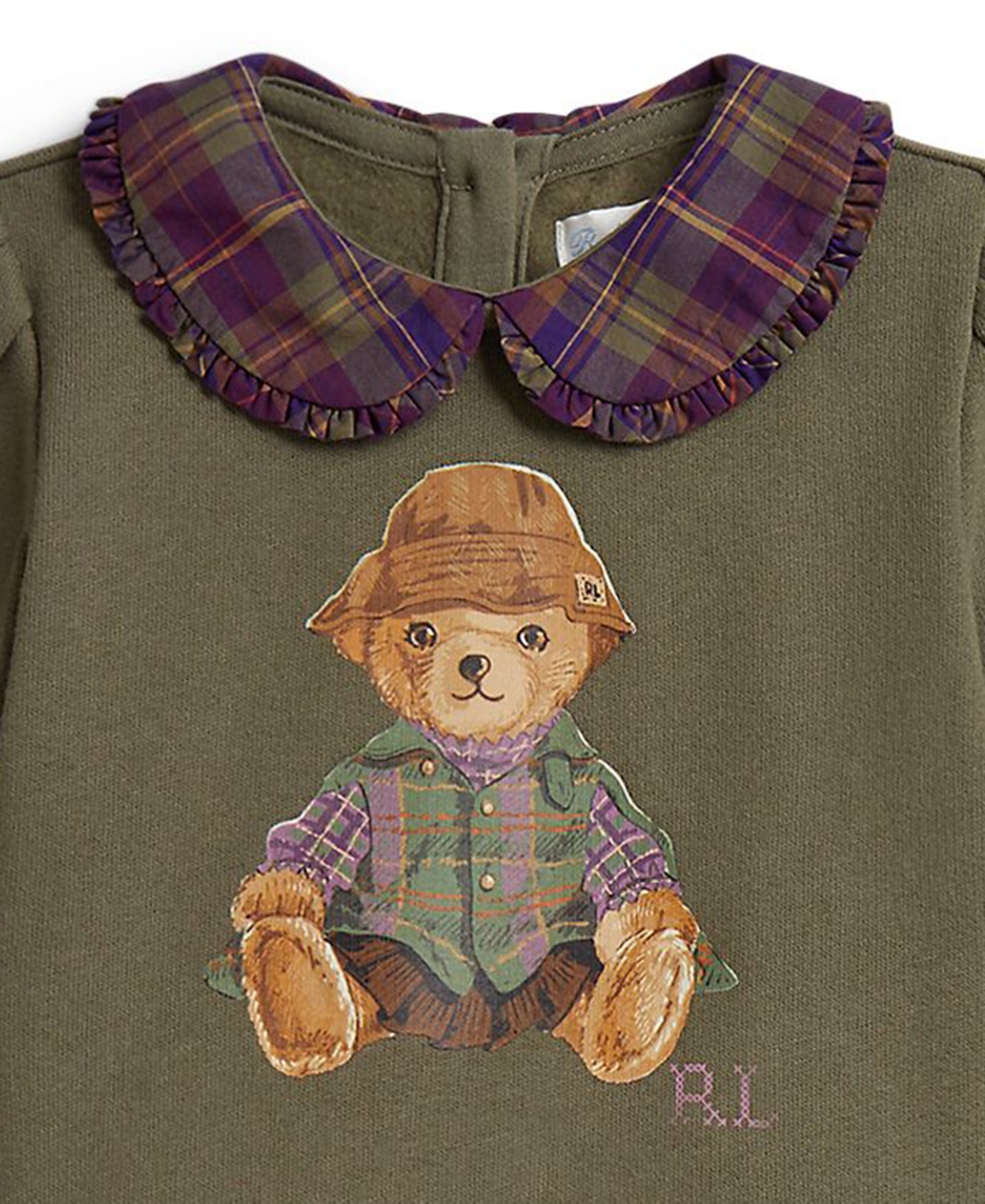 Polo Ralph Lauren Baby Girls' Bear Fleece Dress with Bloomer, 2-Piece Set