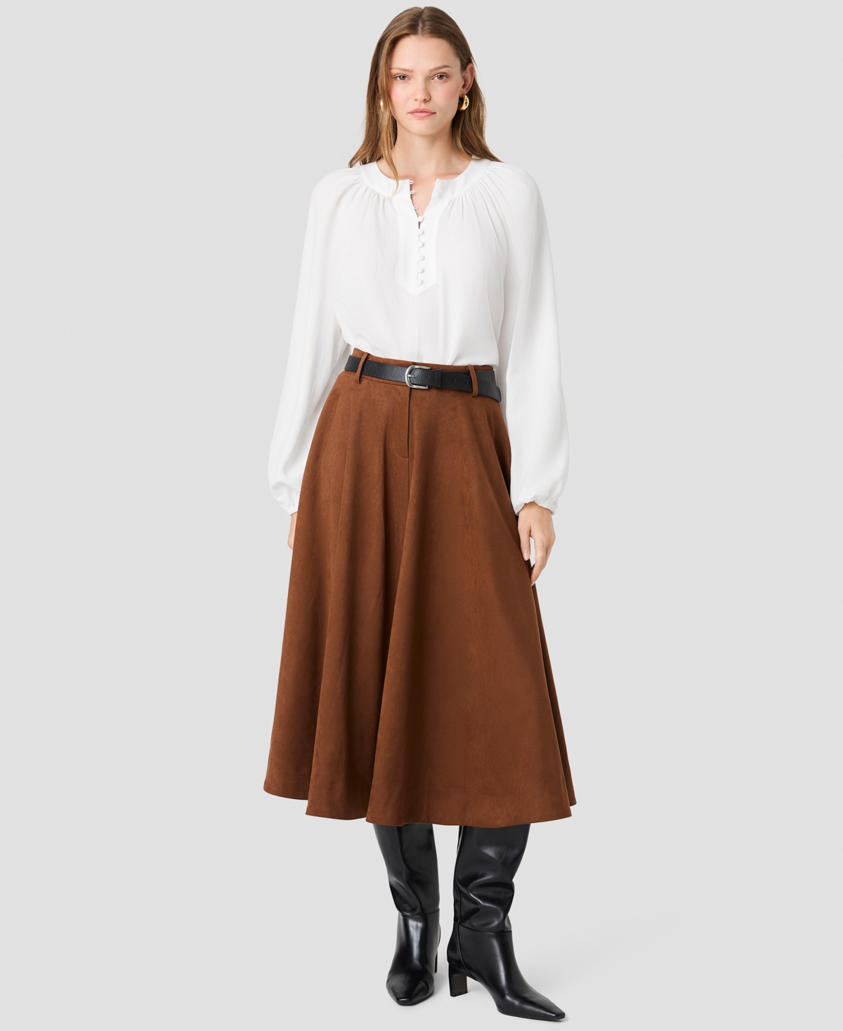 French Connection Women's Sonja Flare Midi Skirt