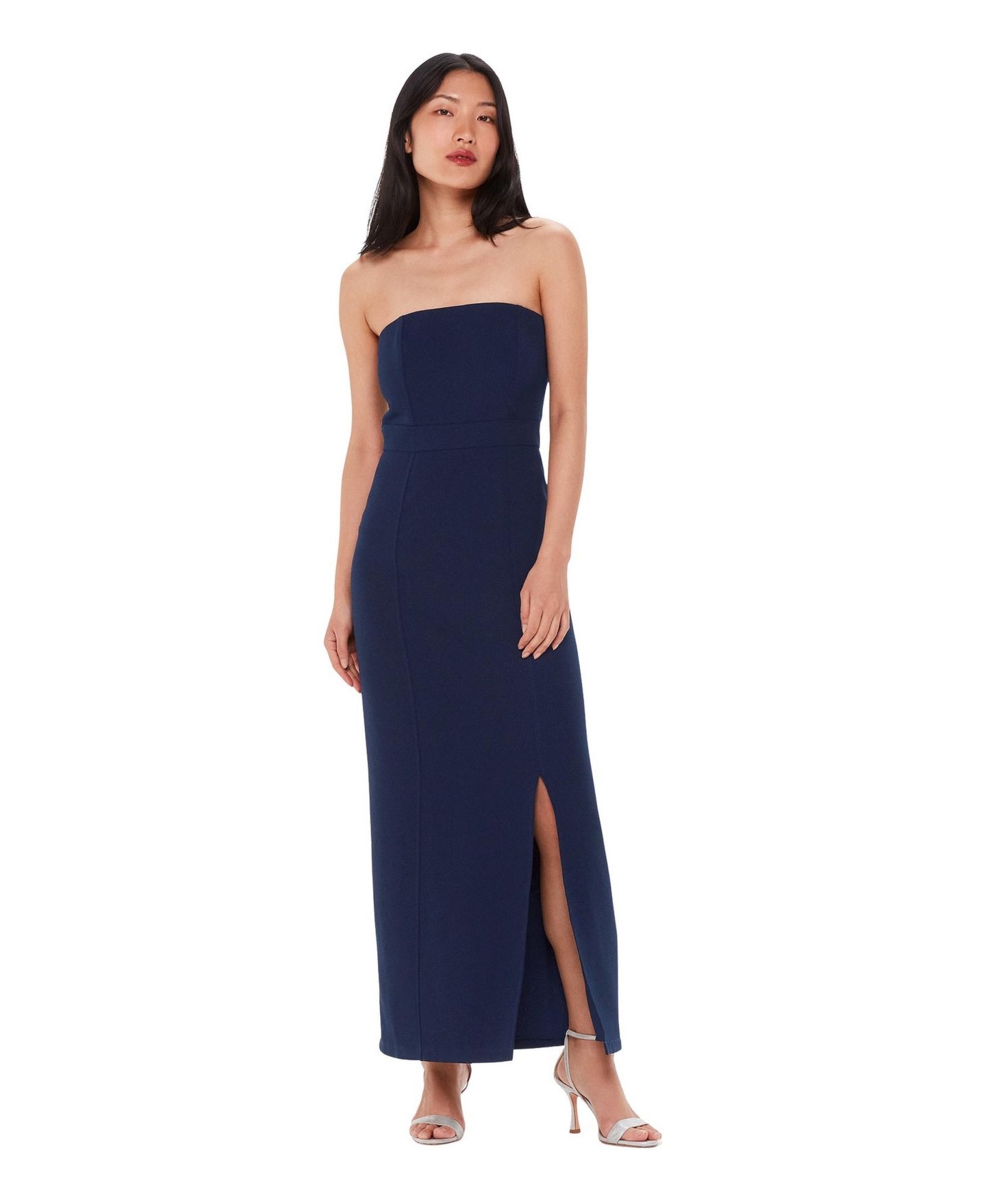 Женское платье Whistles Gemma Strapless Maxi, цвет: Тёмно-синий — фото 1