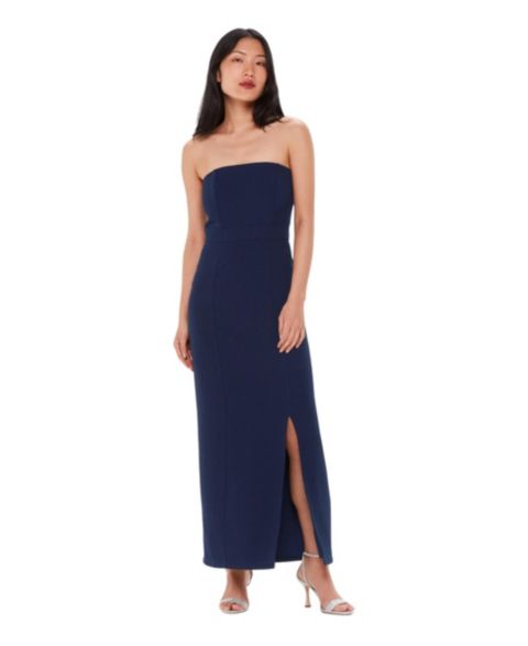 Женское платье Whistles Gemma Strapless Maxi, цвет: Тёмно-синий