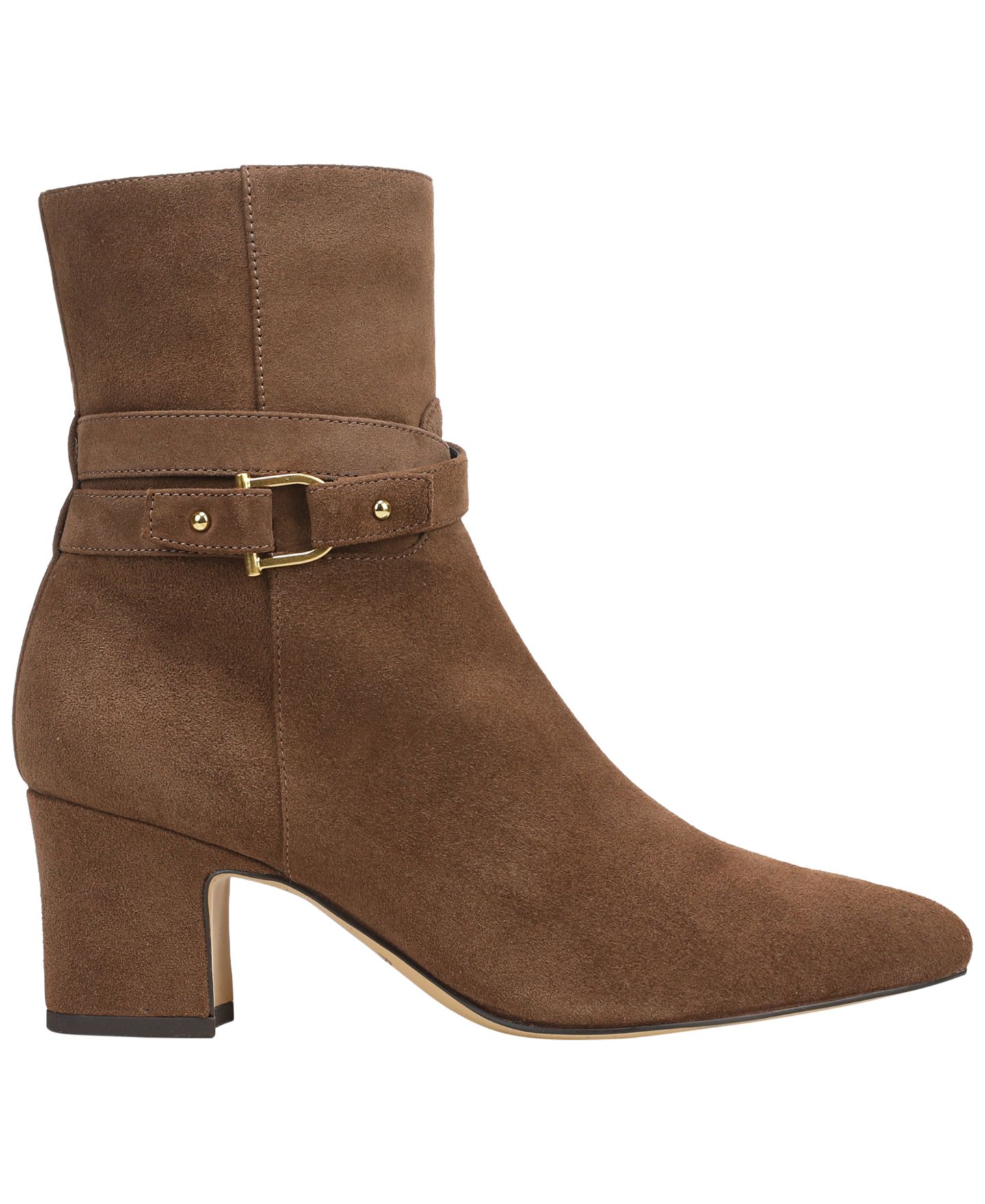 Женские ботинки Franco Sarto Flexa Caden Suede Almond Toe Ankle, цвет: Коричневый кожаный — фото 2