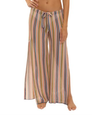 Women's Seaside Stretch Crochet Split Leg Swim Cover-Up Pants