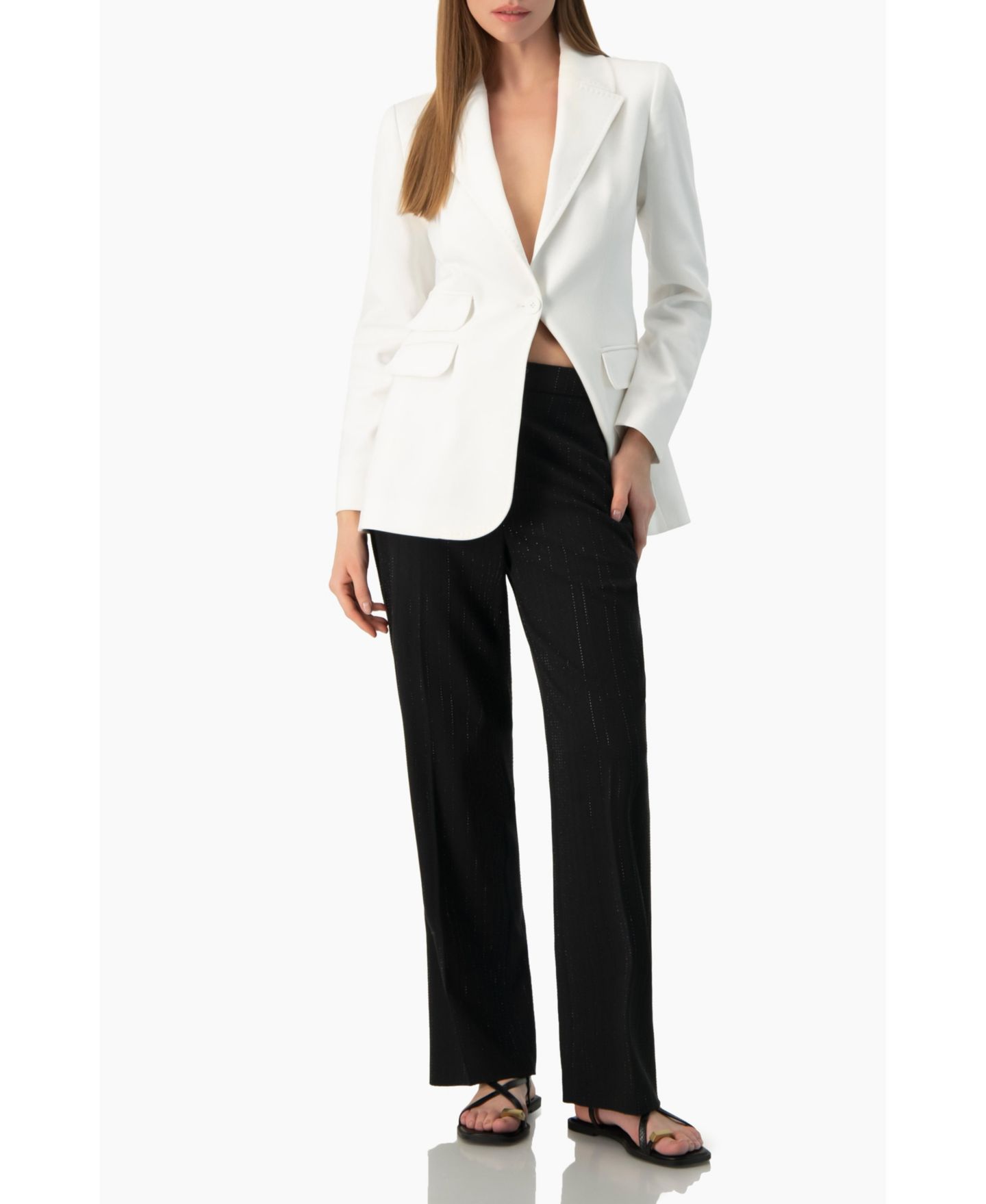 Женский пиджак Ivonne Single-Breasted Structured Tailored Blazer, цвет: Белый — фото 5