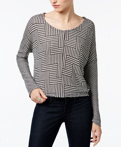 Bar III Printed Knit Top, Only at Macy's