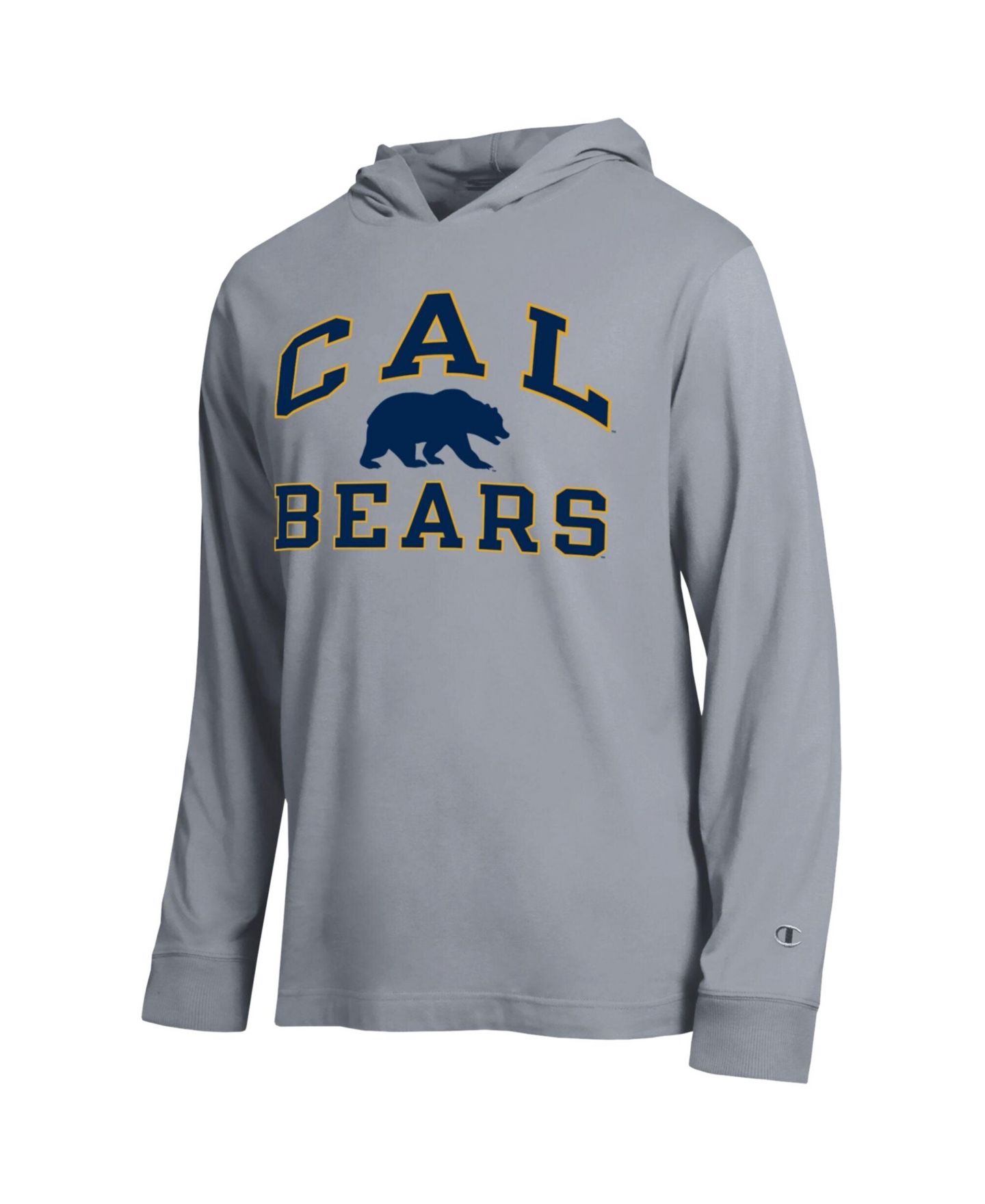 Мужская футболка Champion Heather Gray Cal Bears High Motor All-Star Long Sleeve Hooded — фото 2
