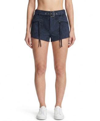 Women's Midnight Drift High-Rise Suede Shorts