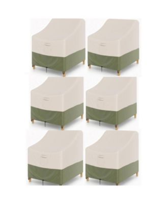 6 Packs Waterproof Outdoor Patio Chair Cover, Wicker Swivel Chair Cover for Garden, Lawn, Backyard