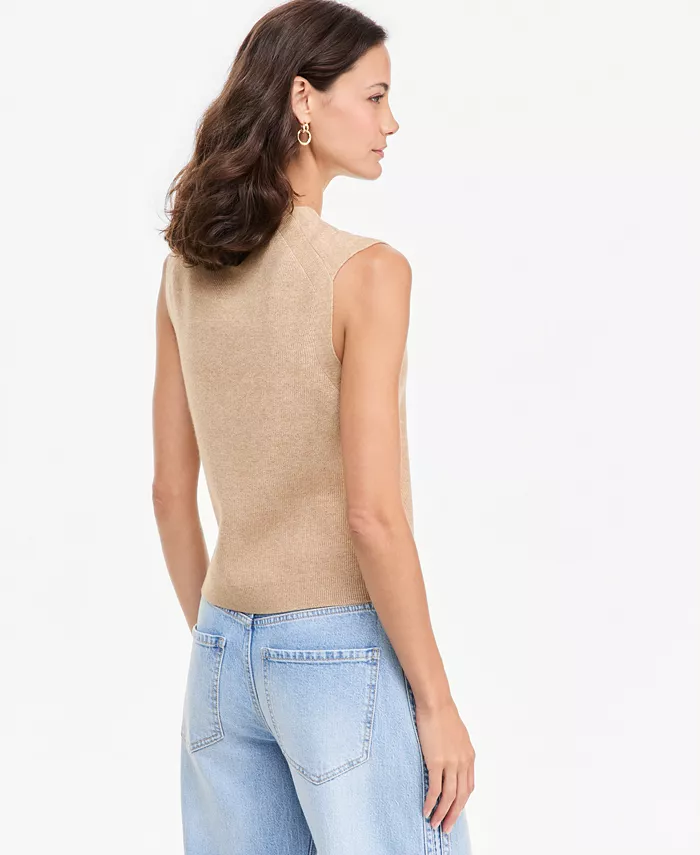 Women's V-Neck Button-Front Sweater Vest - thumbnail 9