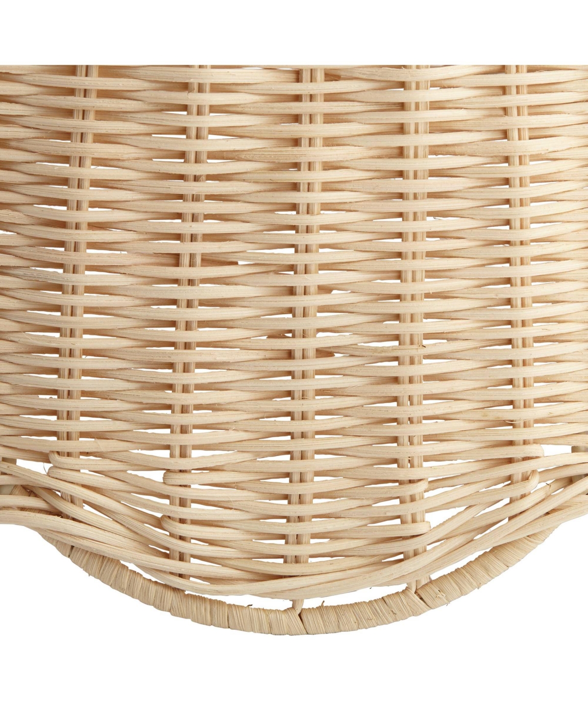 Springcrest 13" Top x 15 1/2" Bottom x 11 3/4" H x 11 3/4" Slant Lamp Shade Replacement Drum Unbleached Rattan Spider Harp Finial