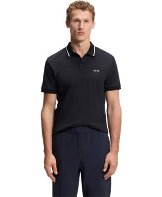 BOSS by Men's Interlock Cotton Paddy Slim-Fit Polo Shirt