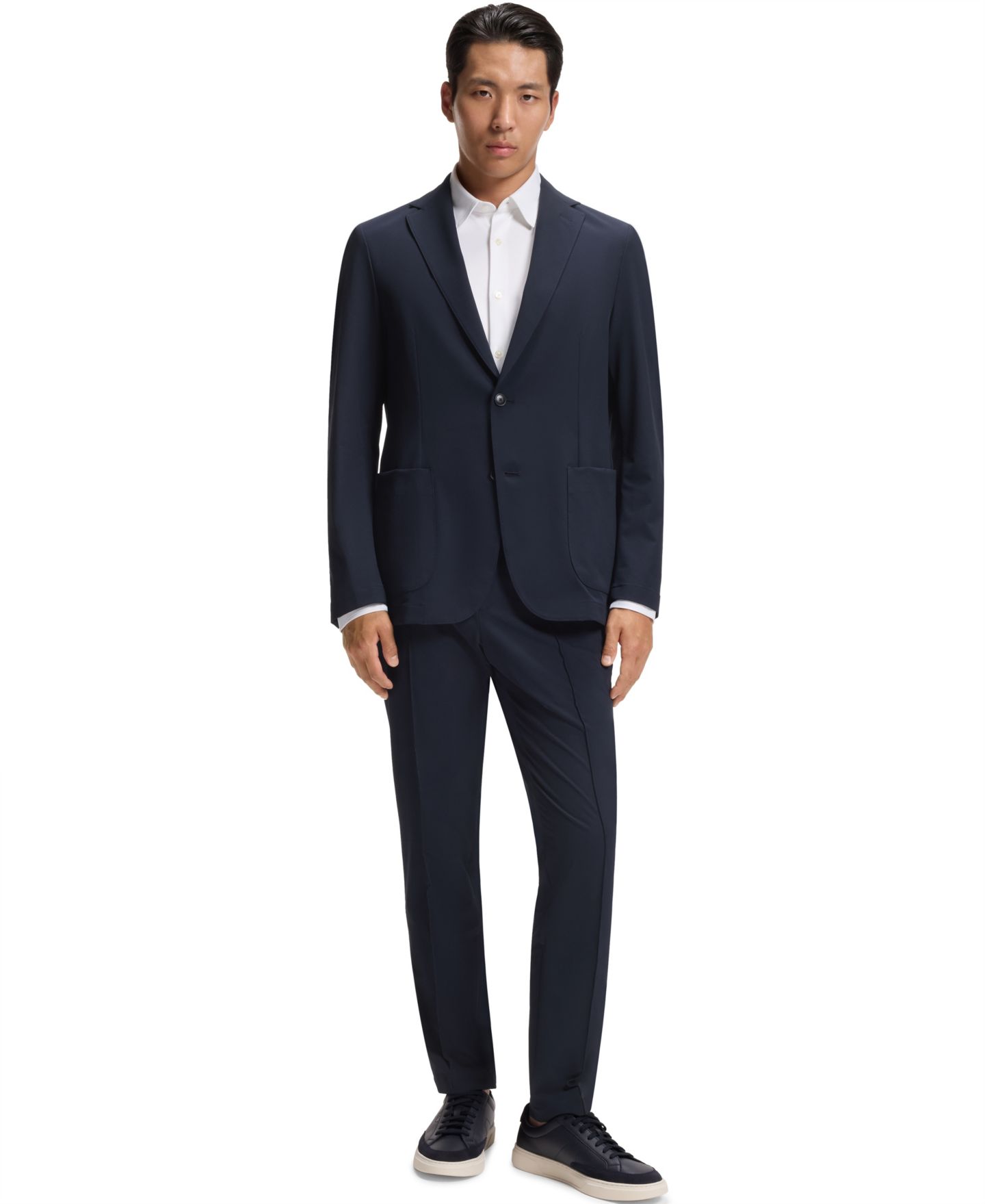 Мужской пиджак Hugo Boss BOSS by Performance Stretch Fabric Slim-Fit Blazer, цвет: Тёмный синий — фото 4
