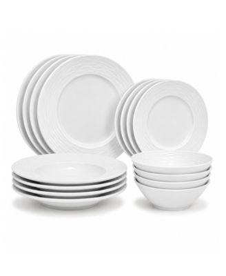 White Wave 16-Pc. Dinnerware Set, Service For 4