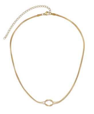 Tarnish Resistant Gold Adjustable Knot Necklace