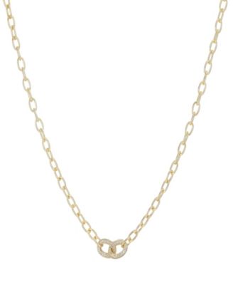 Gold Cubic Zirconia Links Necklace