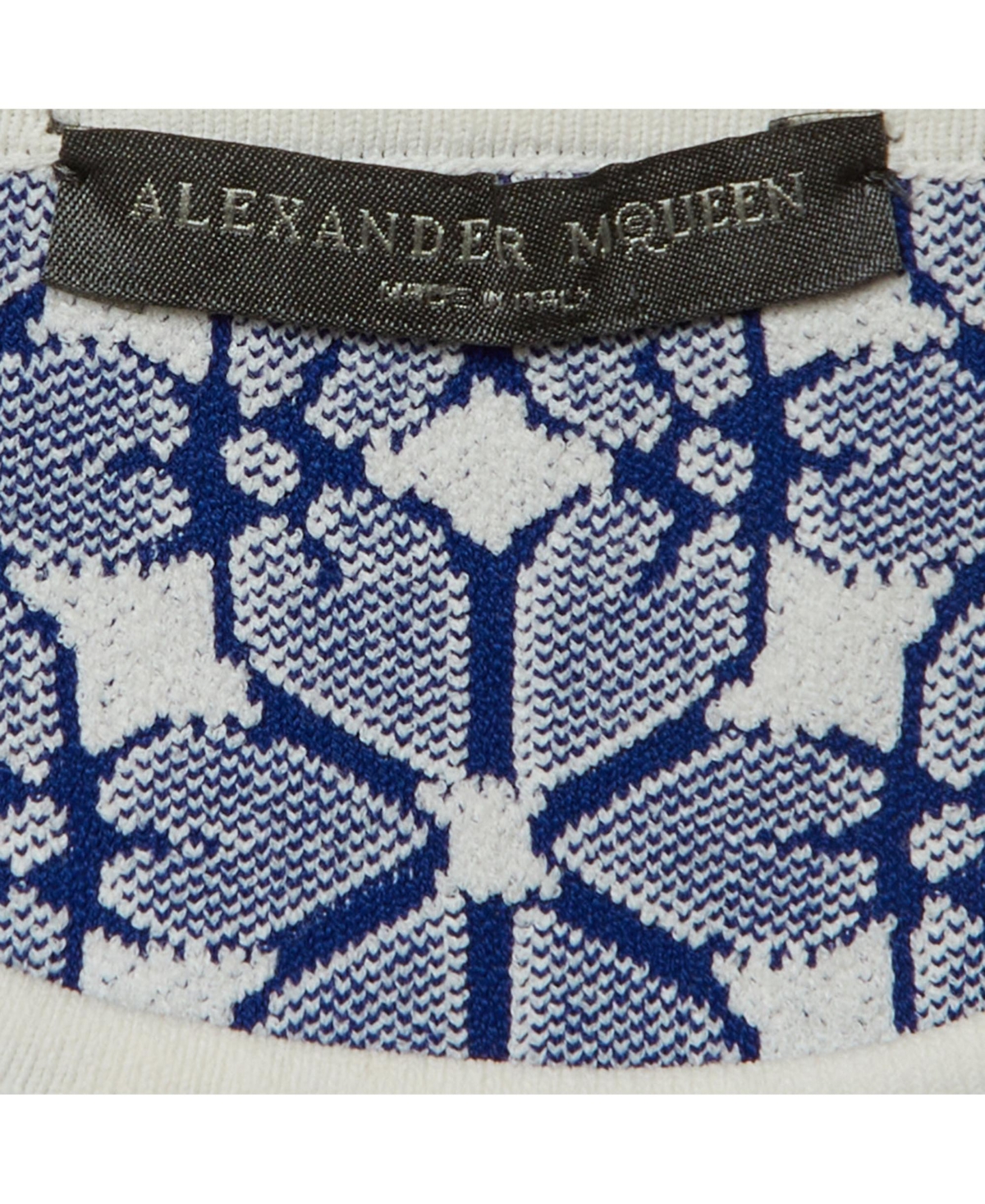 Pre-Owned Alexander Mcqueen Women's Floral Jacquard Knit Crop Top