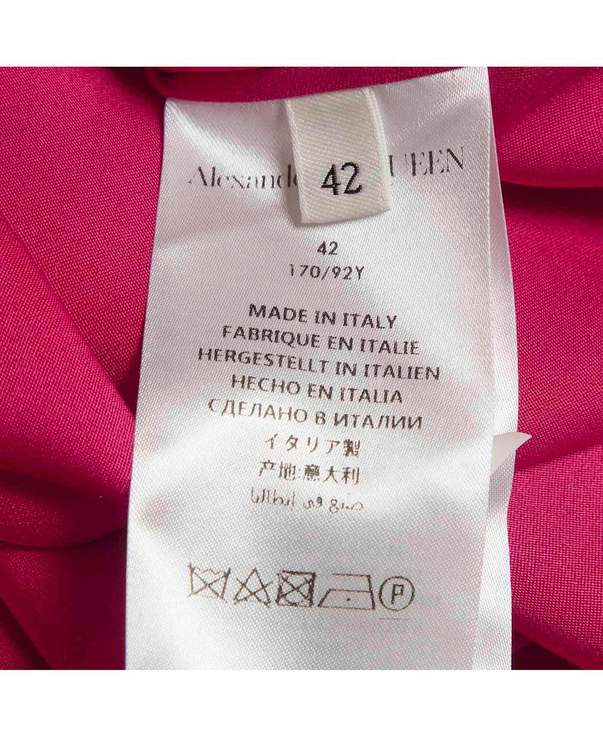 Pre-Owned Alexander Mcqueen Women's Ruffled Satin Silk Blouse view 5 — MAYCSS fashion products
