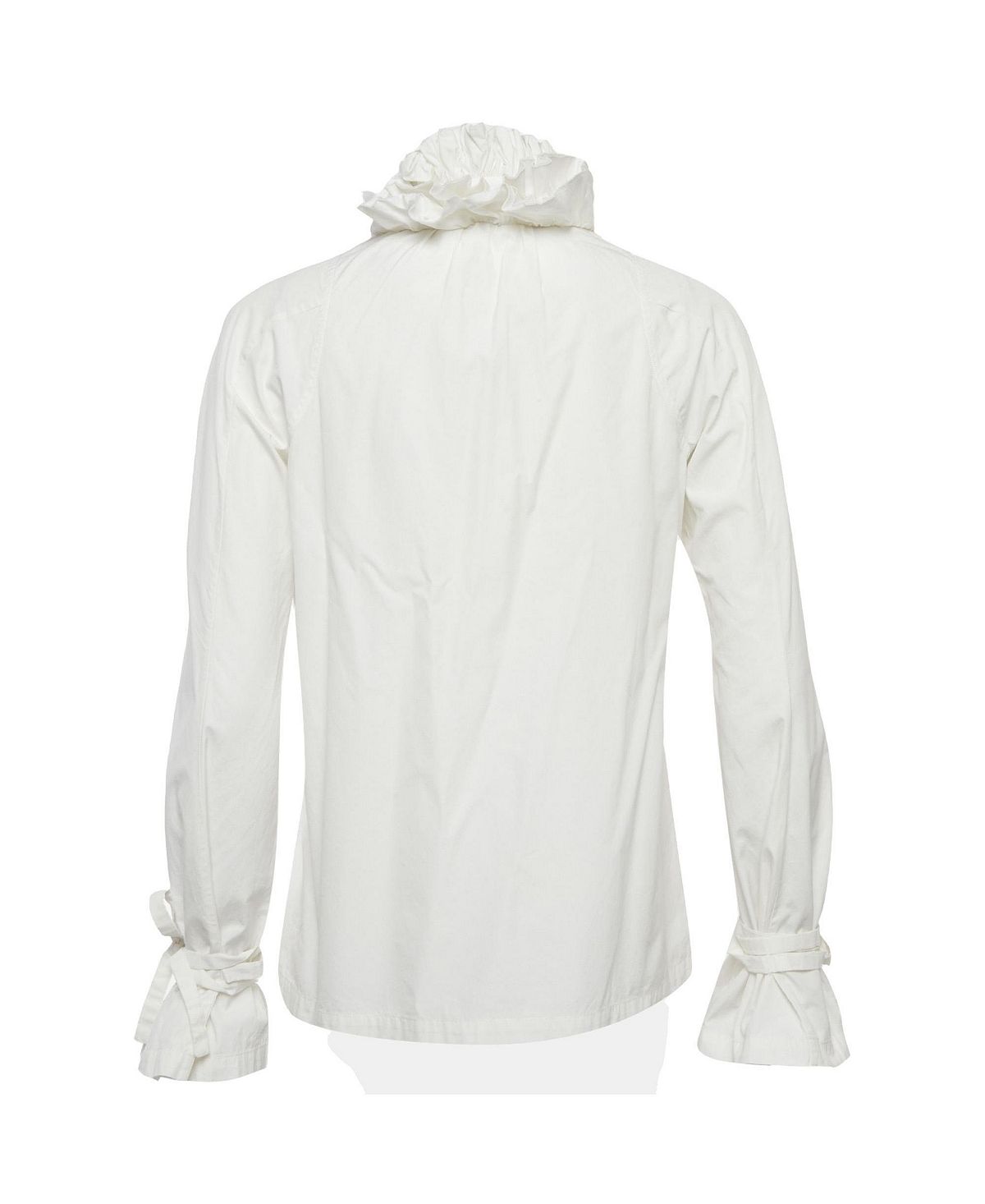 Pre-Owned Givenchy Women's Ruffled Cotton Poplin Blouse view 2 — MAYCSS fashion products