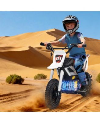 45.7 x 21.3 x 26.4 Inch Kids Electric Ride On Motorcycle 24V Battery Powered Toy Bike with 350W Motor for Outdoor Riding