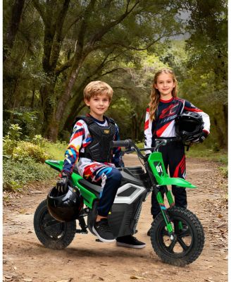 45.7 x 21.3 x 26.4 Inch Kids Electric Ride On Motorcycle 24V Battery Powered Toy Bike with 350W Motor for Outdoor Riding