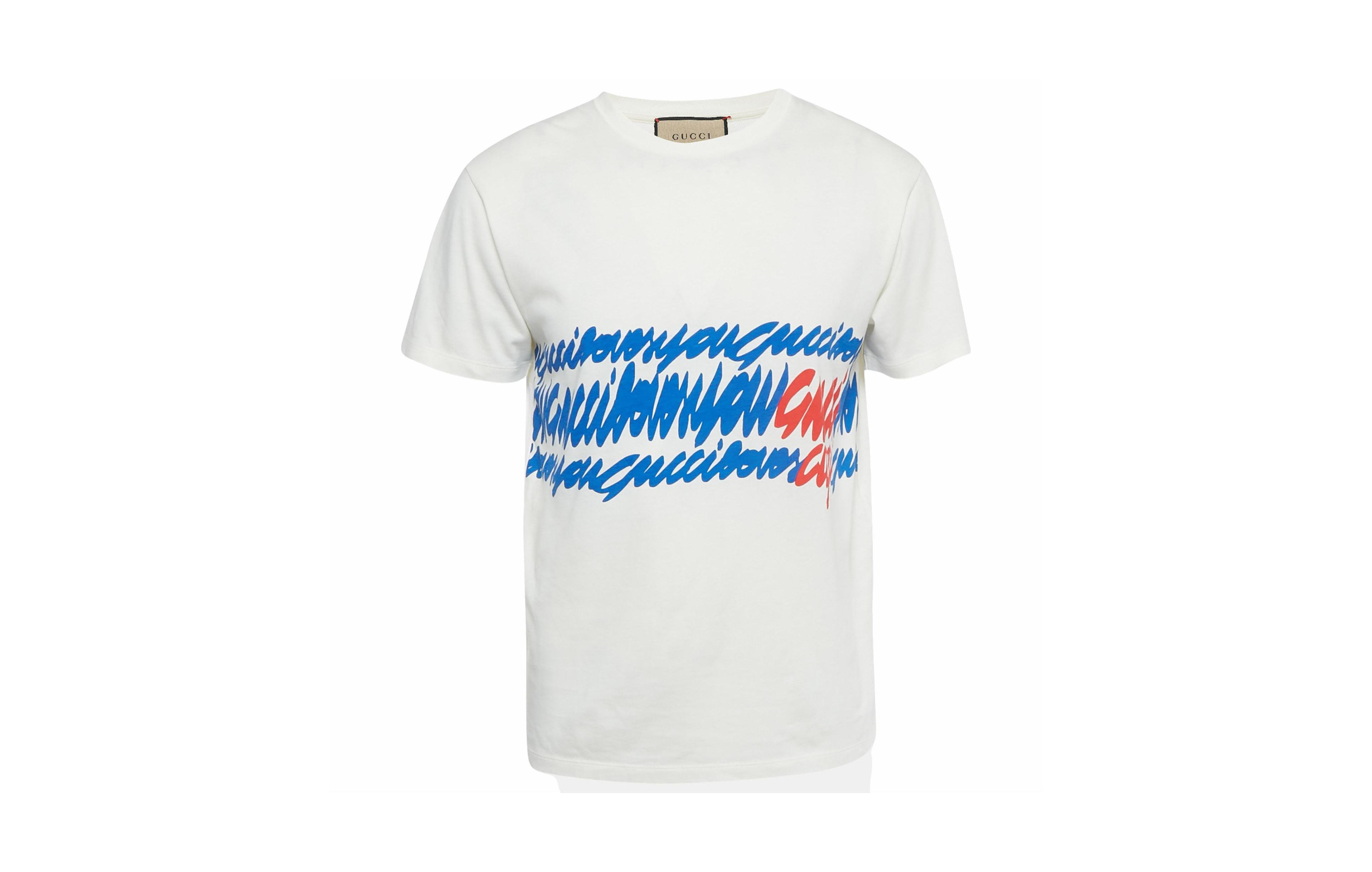 Pre-Owned Gucci Women's Printed Jersey Crewneck T-Shirt