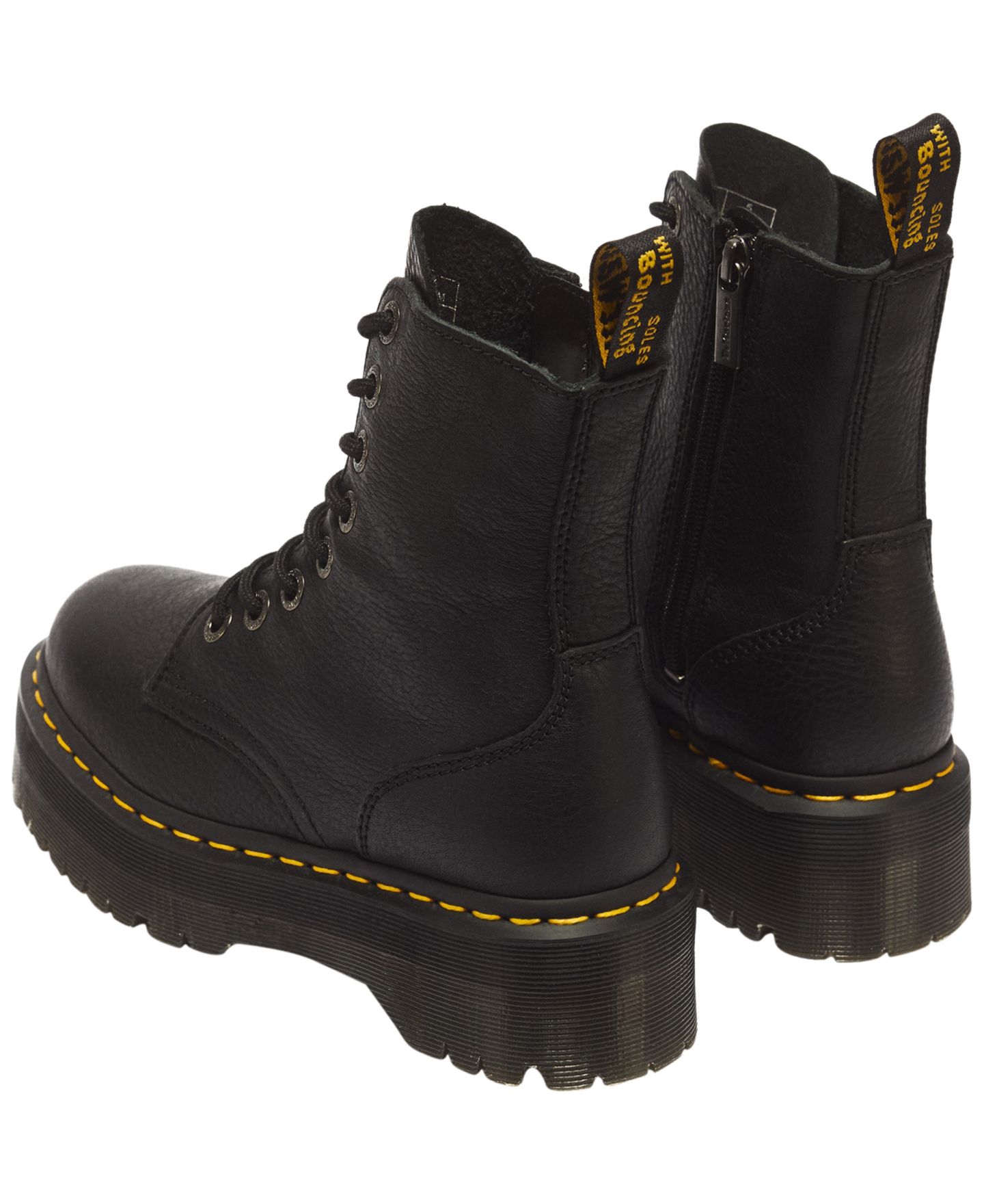 Женские ботинки Dr. Martens Jadon III 8-Eye Lace-Up Platform Combat Booties, цвет: Чёрный — фото 6