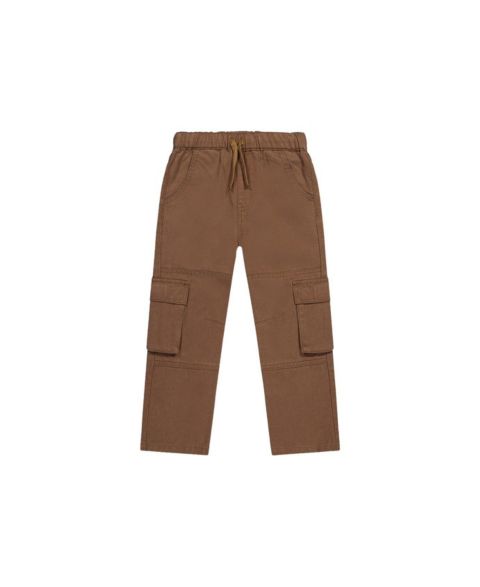 Брюки Deux par Deux Twill with Cargo Pockets для мальчиков-малышей, цвет: Нейтральный коричневый