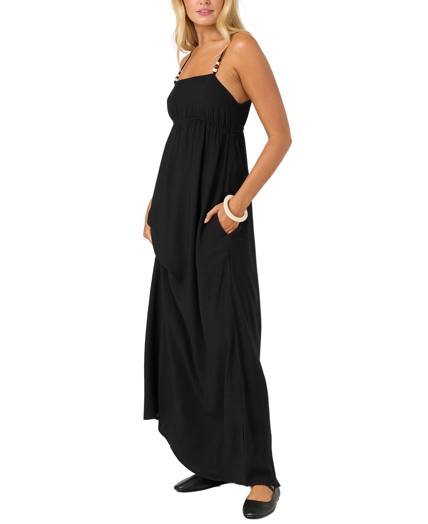 Женское платье O'Neill Rori Beaded-Strap Maxi, цвет: Чёрный — фото 2