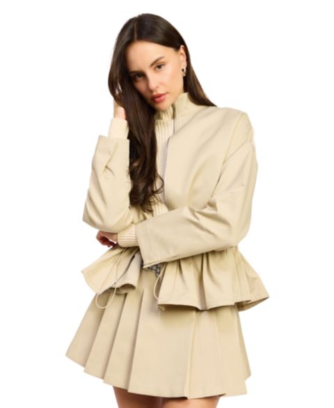 Женские куртки En Saison Women's Annie Zipper Front Collared Jacket