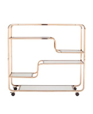 Maylynn Art Deco Mirrored Bar Cart