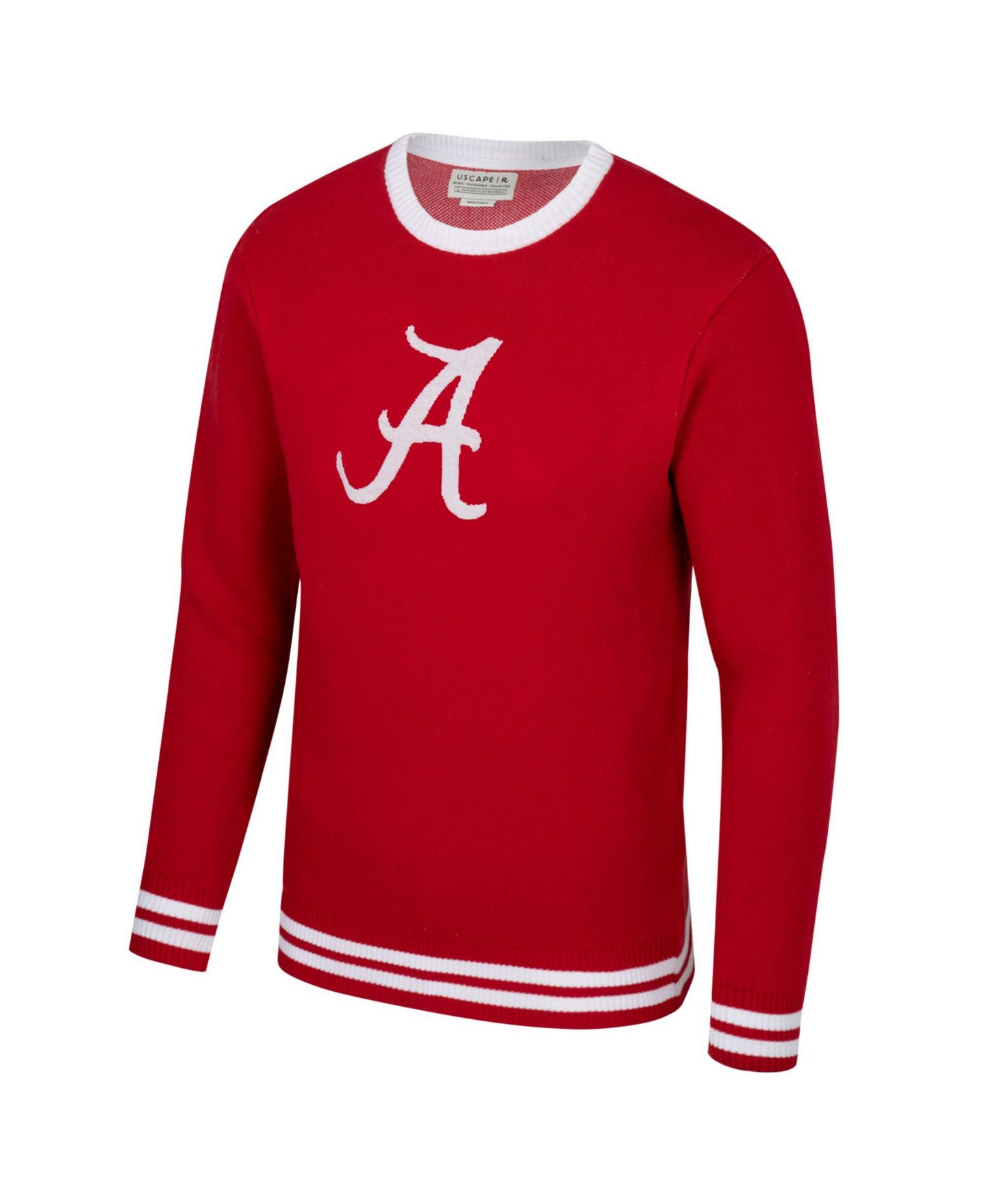 Мужской свитер Uscape Apparel and Crimson Alabama Crimson Tide Renew Knit Vintage Pullover — фото 2