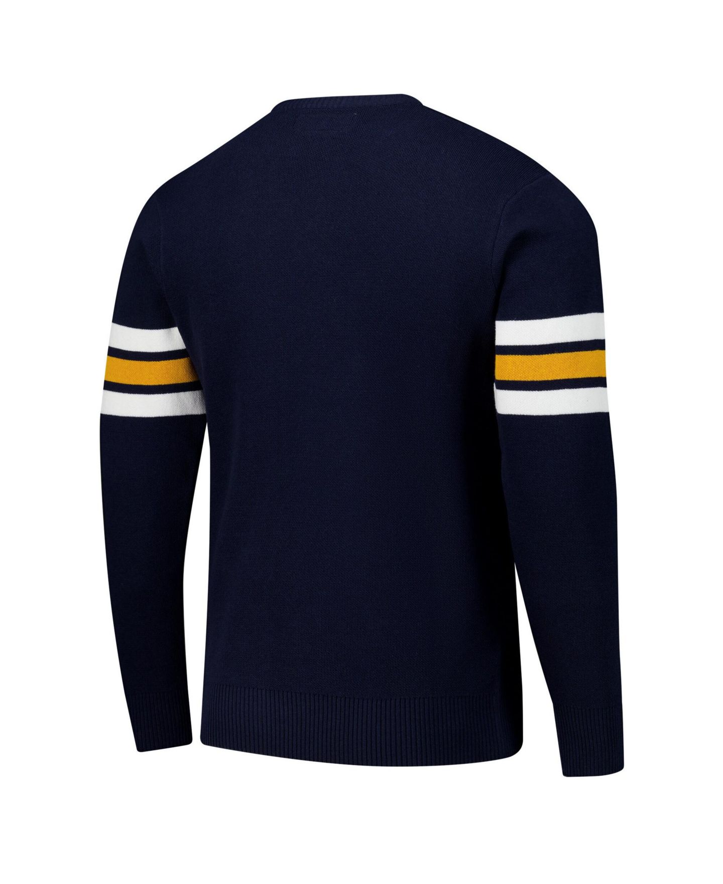 Мужской свитер Uscape Apparel and Navy Michigan Wolverines Renew Knit Vintage Pullover — фото 3