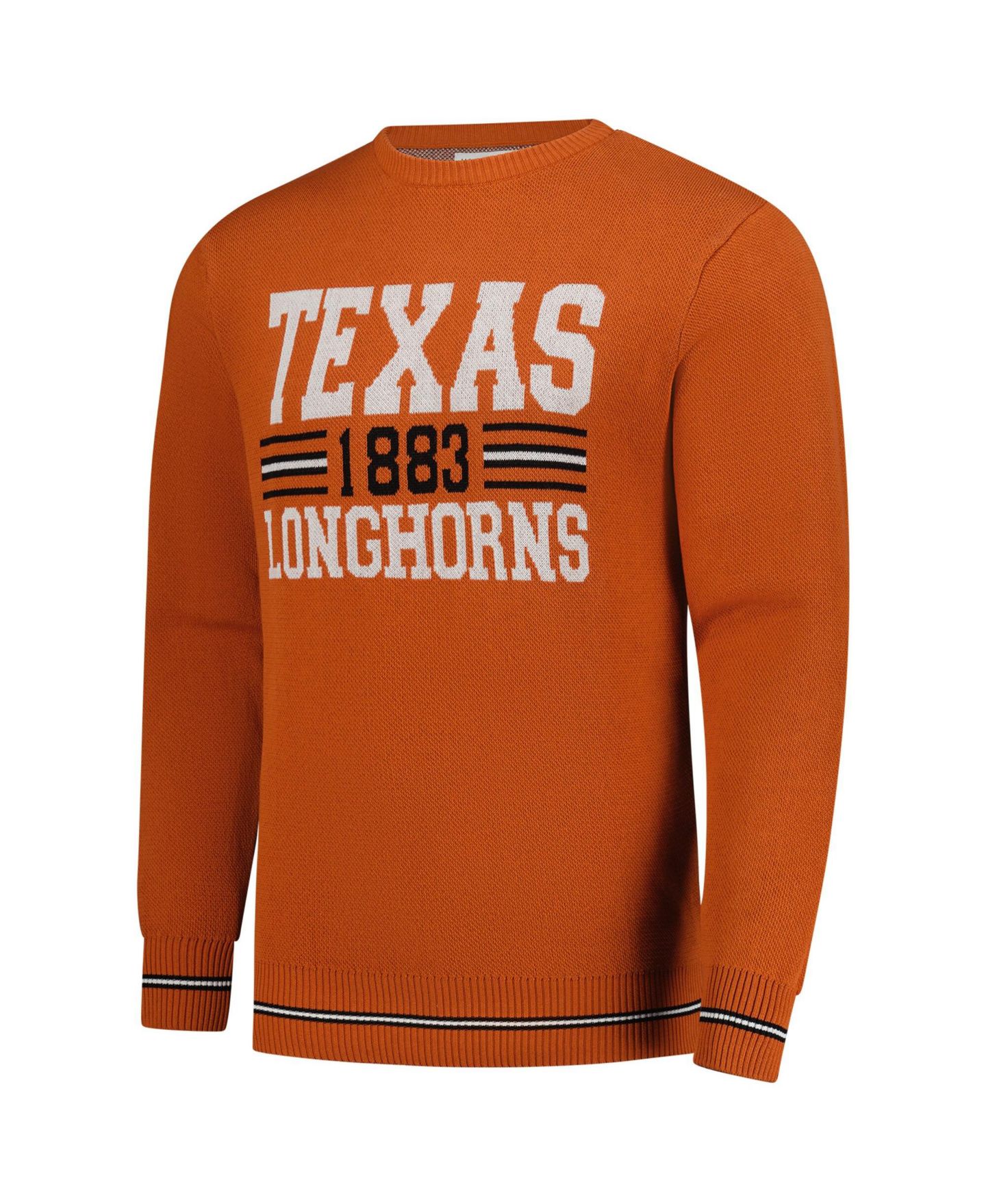 Мужской свитер Uscape Apparel and Burnt Orange Texas Longhorns Renew Knit Vintage Retro — фото 3