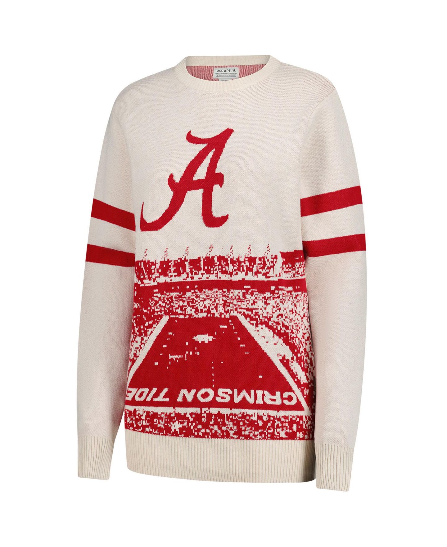 Мужской свитер Uscape Apparel and Cream Alabama Crimson Tide Renew Knit Stadium — фото 2