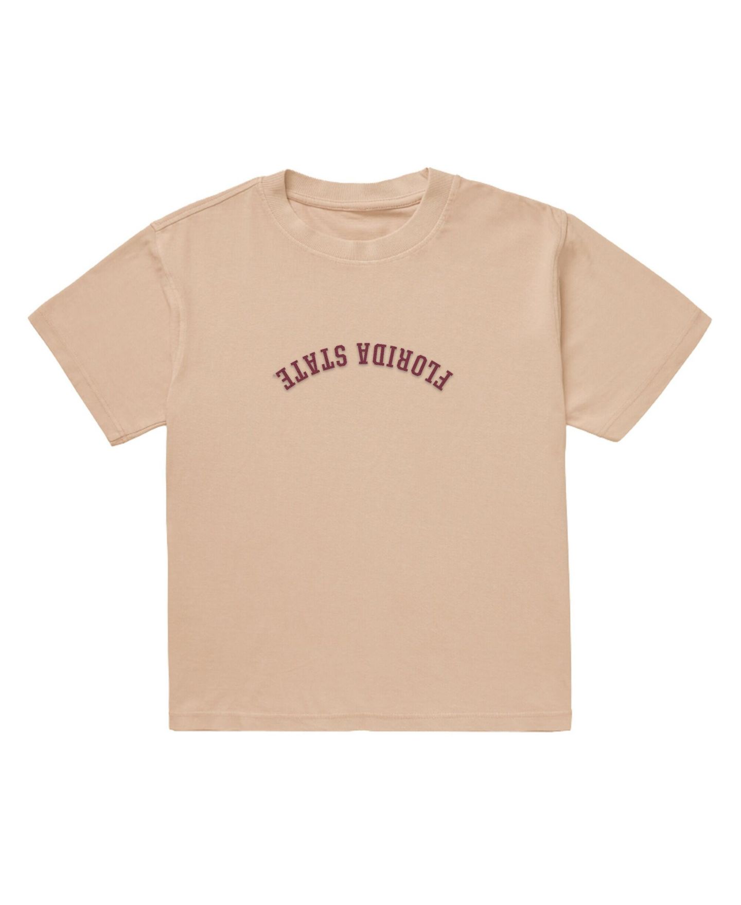 Мужская футболка Uscape Apparel Tan Florida State Seminoles Upside Down Embroidered Vintage Heavyweight — фото 2