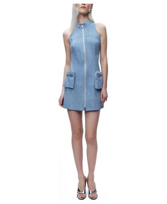Women's Pocket and Stone Detail Halter neck Mini Dress
