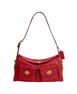 Haversack Large Leather Turnlock Shoulder Bag