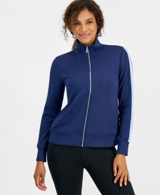 Women's Mock-Neck Relaxed-Fit Full-Zip Jacket