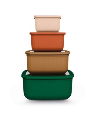 8-Piece Rectangle Bowl Set with Lids