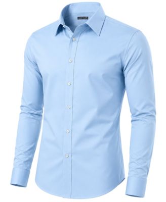Men' Slim Fit Long Sleeve Stretch Dress Shirt