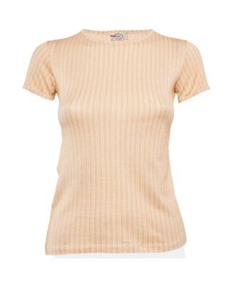 Women's Striped Ribbed Jersey T-Shirt