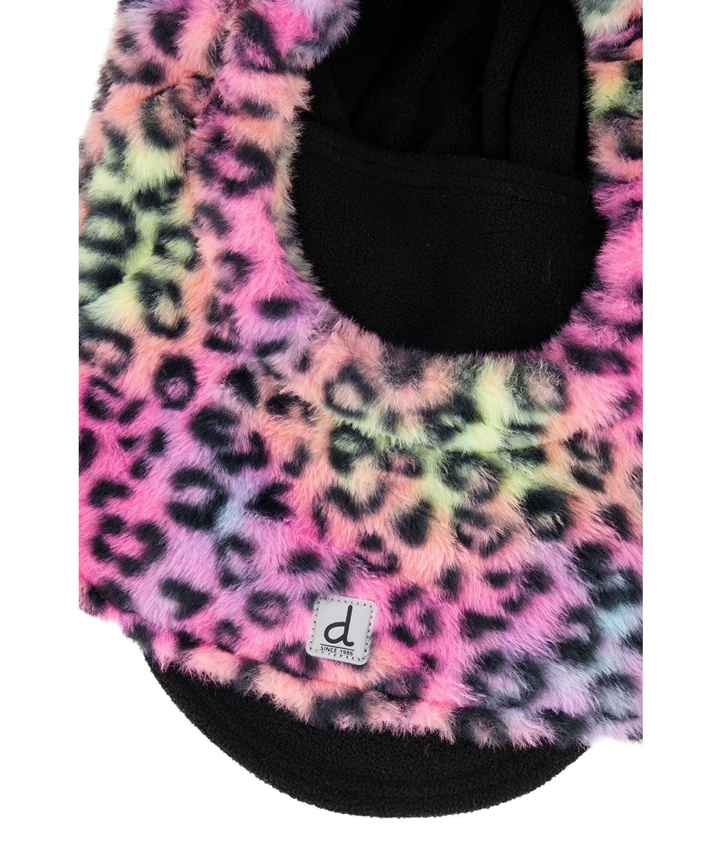 Балаклава Deux par Deux Oversized Polar Balaclava for Ski Helmet Hat для девочек-малышей, цвет: Разноцветный леопардовый — фото 4